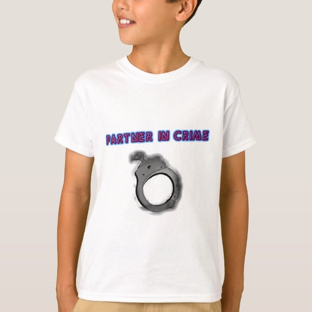 Partner - herein - Verbrechen Recht-Handschelle T-Shirt (Vorderseite)