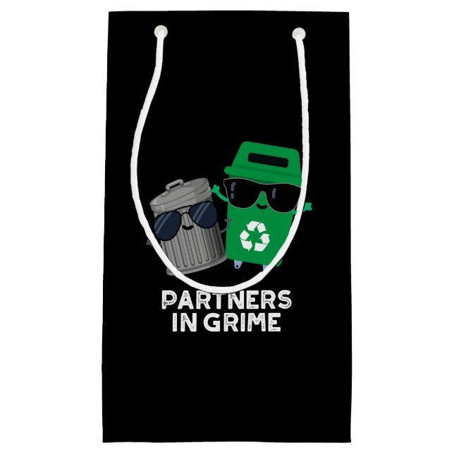 Partner in Grime Funny Trash Puck Dark BG Kleine Geschenktüte (Vorderseite)
