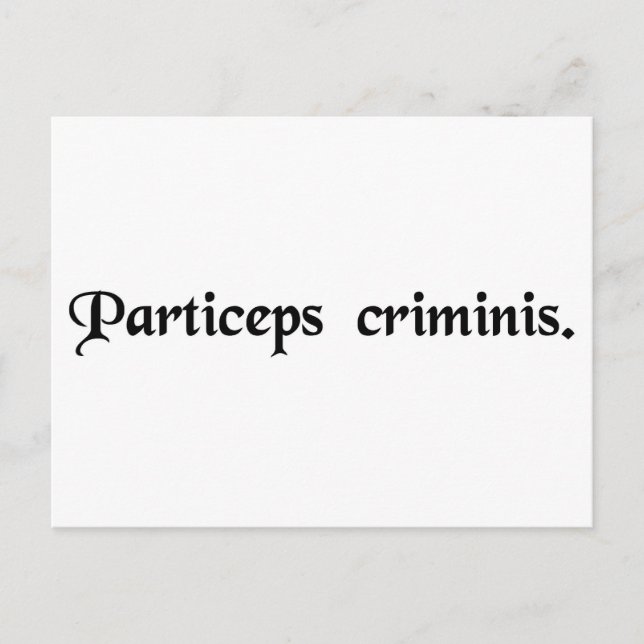 Partner in Kriminalität. Postkarte (Vorderseite)