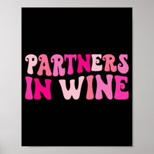 Partner in Wein trinken Junggeselinnen-Abschied Ma Poster