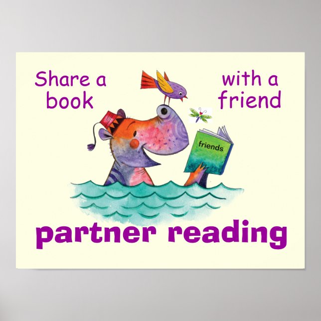 Partner Reading Classroom Poster (Vorne)