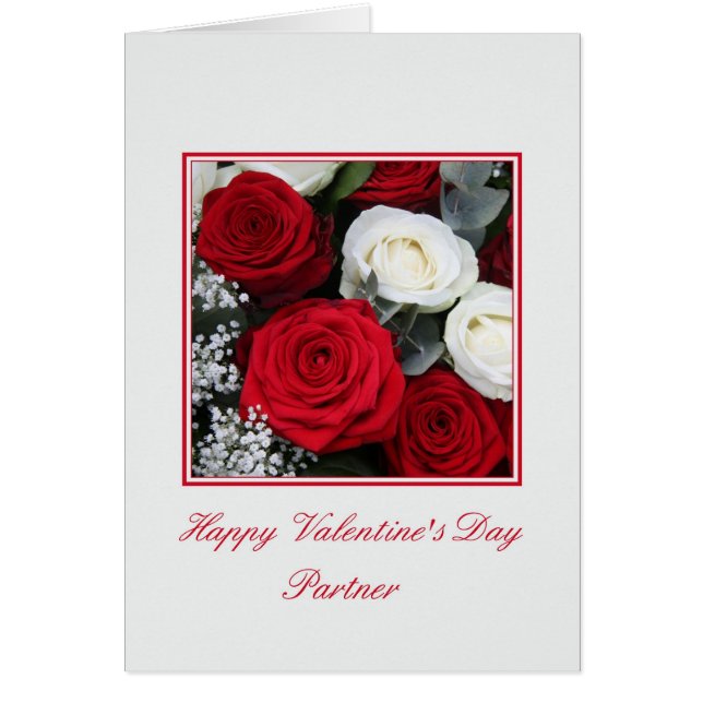 Partner Valentine's Day Rot-Weiß-Rose (Vorne)