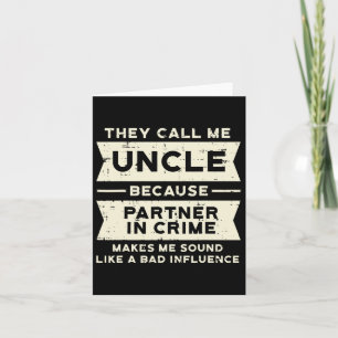 Partner von Crime Bad Influence Funny Vathers Day Karte