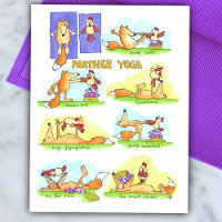 Partner Yoga Postkarte von Nicole Janes