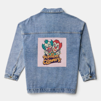 Partners in Clowery (Funny Clown Pun) Jeansjacke