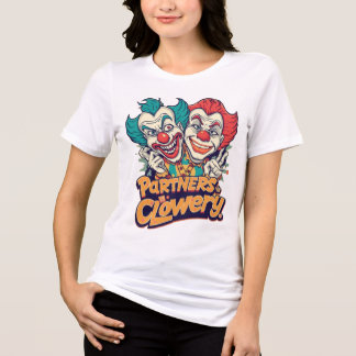 Partners in Clowery (Funny Clown Pun) Tri-Blend Shirt