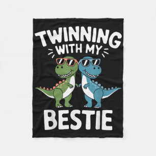 Partnerschaften mit meinem Bestie Funny Dinosaur B Fleecedecke