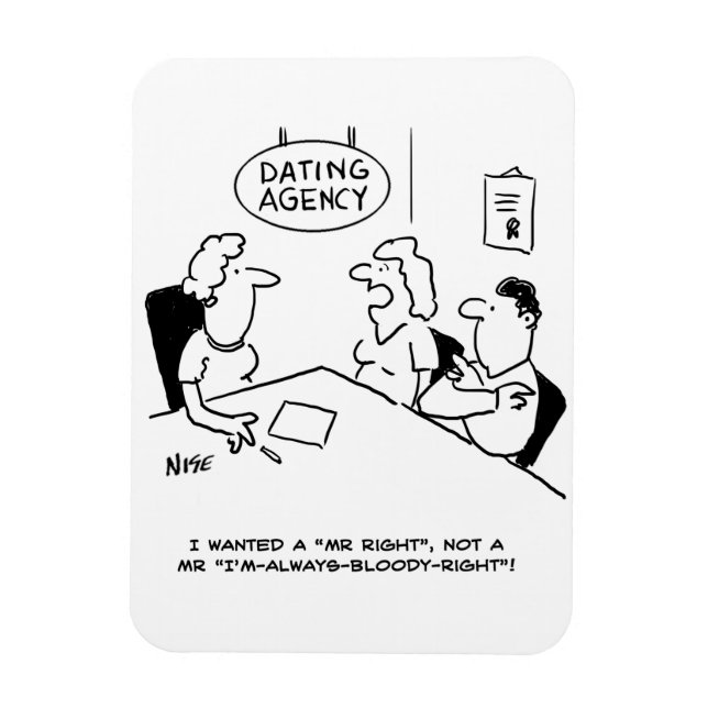 Partnervermittlung - Mr. Right Magnet (Vertikal)