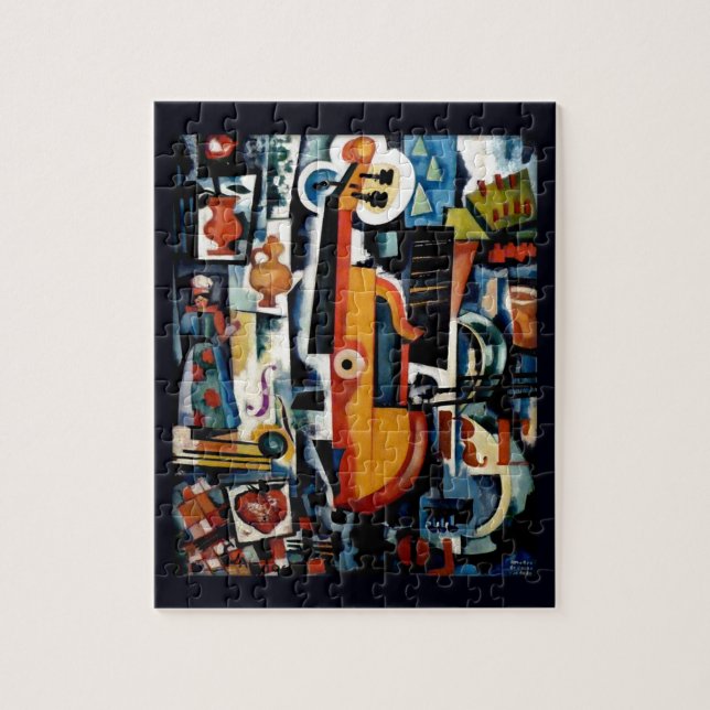 Parto DA Viola Bom Ménage ~1916 ~ Kubismus Puzzle (Vertikal)