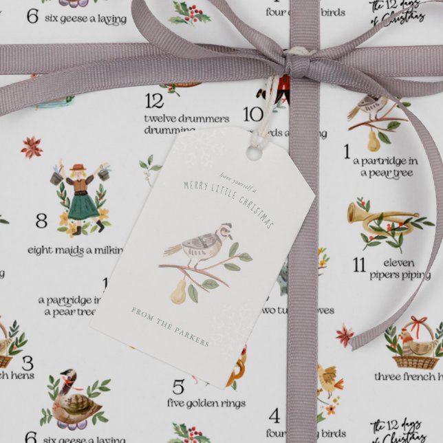 Partridge | 12 Weihnachtsfeiertag Geschenkanhänger (Von Creator hochgeladen)