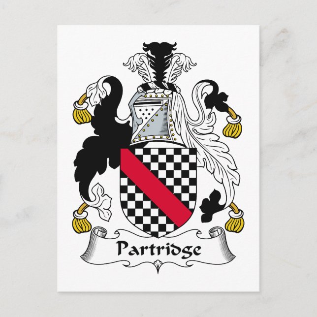 Partridge Familienwappen Postkarte (Vorderseite)