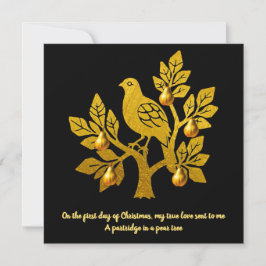 Partridge in a pear Tree Elegante Feiertagskarte