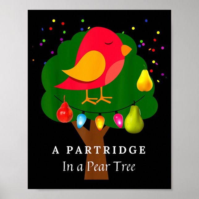 Partridge In A Pear Tree Twelve Days Of Christmas  Poster (Vorne)