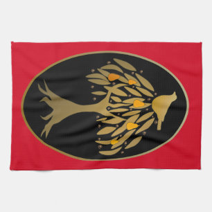 Partridge in einem Birnenbaum Gold Handtuch