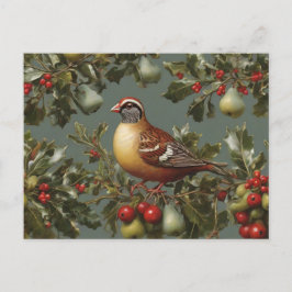 Partridge in einem Birnenbaum Postkarte