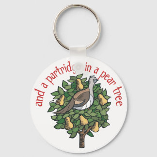 Partridge in einem Birnenbaum Schlüsselanhänger