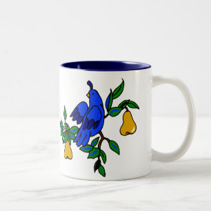 Partridge in einer Birnbaum-Tasse Zweifarbige Tasse