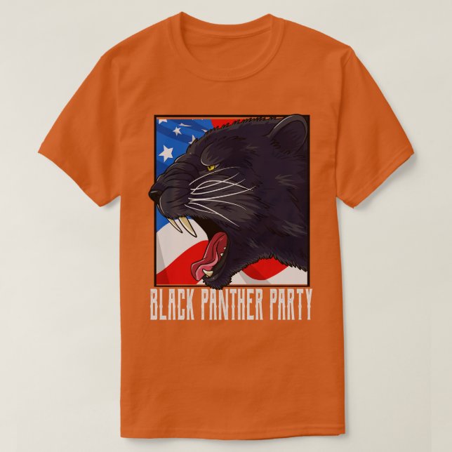 Party 1966 BPP Amerikanische Flagge T-Shirt (Design vorne)