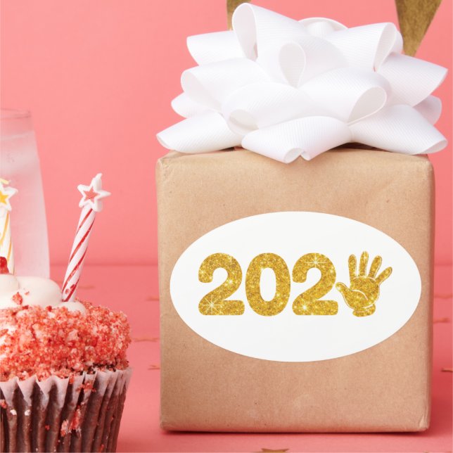 Party 2025 - Neues Jahr 2025 Ovaler Aufkleber (Party)