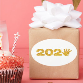 Party 2025 - Neues Jahr 2025 Ovaler Aufkleber