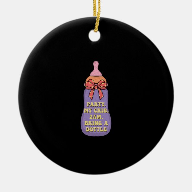 Party 2 Uhr morgens bringen Flasche Keramik Ornament (Vorne)