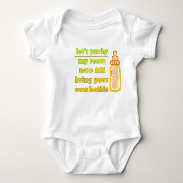 Party 3.00 Uhr lasse Baby Strampler (Vorderseite)