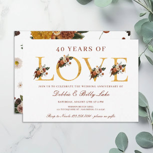 Party 40 Jahre Liebe Einladung