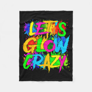 Party 80er Gruppe Team las crazy retro farbenfroh Fleecedecke