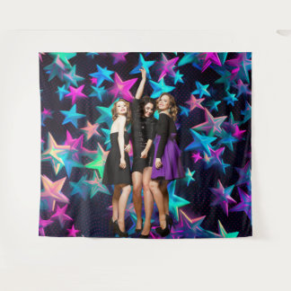 Party 90s Shot Starry Backdrop Wandteppich