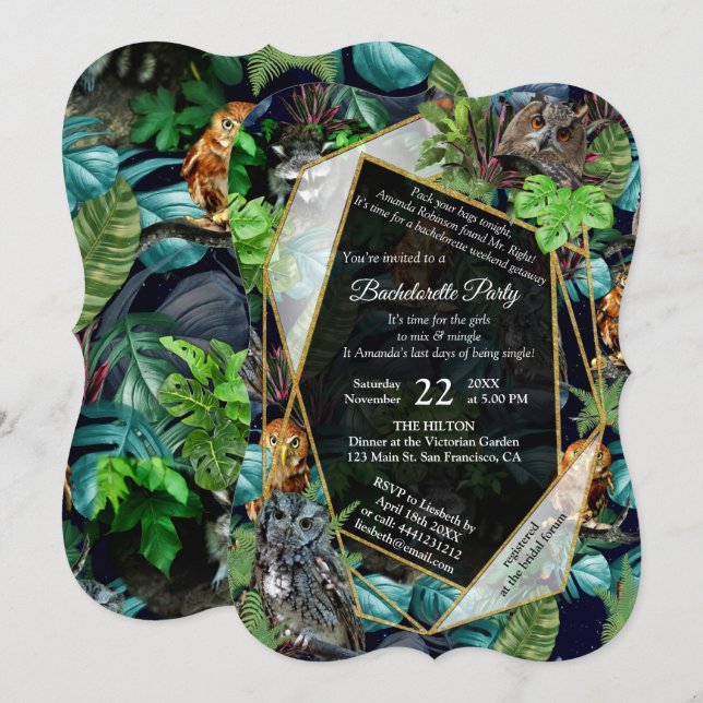 Party-Abendfest zum Thema Einladung (Vorne/Hinten)