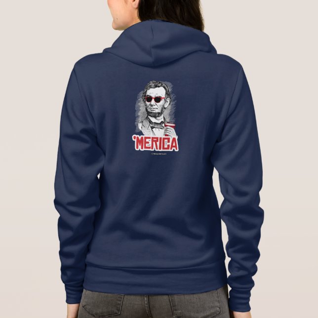 Party Abraham Lincoln 'Merican Hoodie (Rückseite)