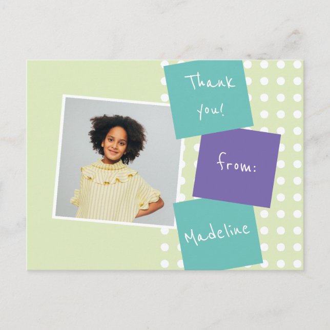 Party Abschluss Niedlich Vielen Dank Postkarte (Vorderseite)