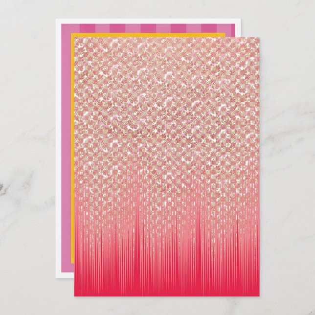 Party-, Abschluss- und Lebensversicherungskarten Ankündigung (Vorne/Hinten)