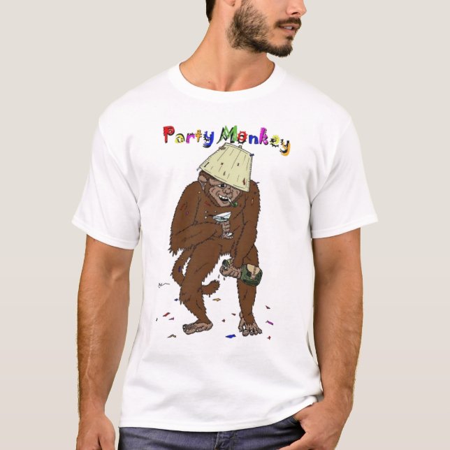 Party-Affe T-Shirt (Vorderseite)
