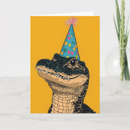 Party Alligator | Geburtstagsfeier Spaß Karte