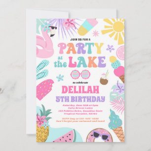 Party am See Sommer GRILLEN Geburtstagsparty Einladung