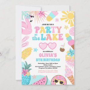 Party am See Sommer GRILLEN Geburtstagsparty Einladung