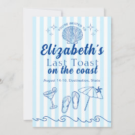 Party am Strand von Bachelorette Einladung
