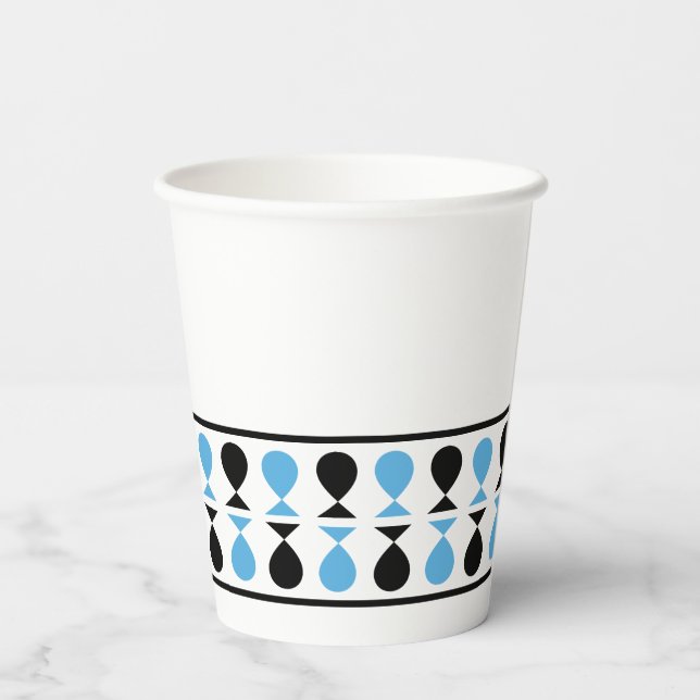 Party an! Blau Pappbecher (Rückseite)