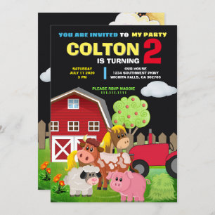 PARTY AN DER LANDWIRTSCHAFT EINLADUNG