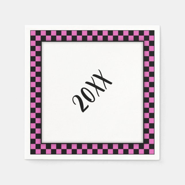 Party an! Pink Serviette (Vorderseite)