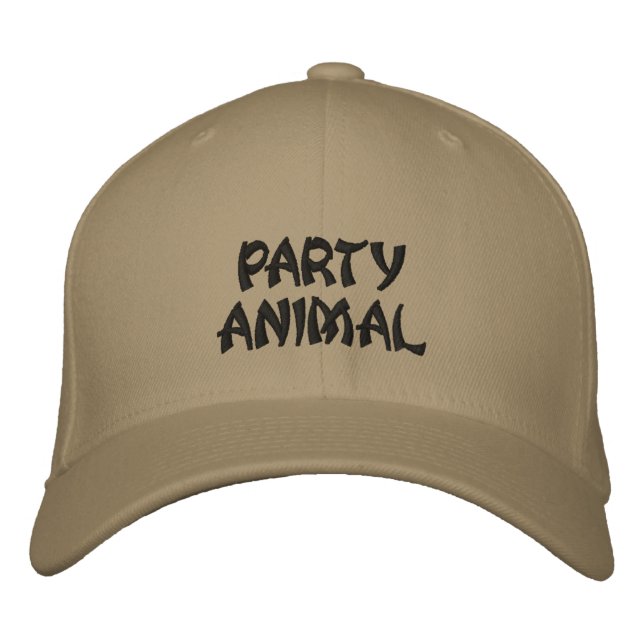 PARTY ANIMAL BESTICKTE BASEBALLKAPPE (Vorderseite)