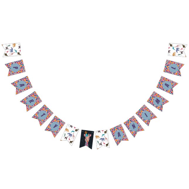 Party Animal Birthday Bunting Banner (Alle)