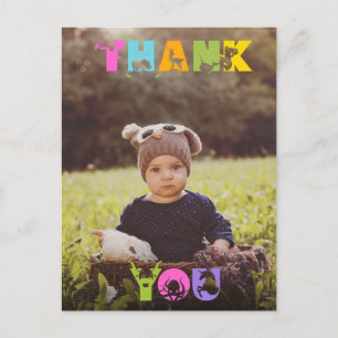 Party Animal Birthday Custom Foto Danke Notiz Postkarte