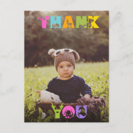 Party Animal Birthday Custom Foto Danke Notiz Postkarte
