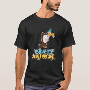 Party Animal Buzzard Bird Graphic Geburtstag T-Shirt