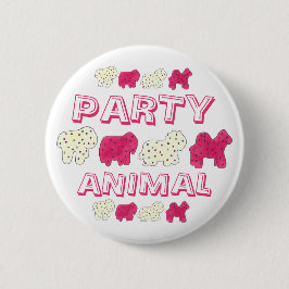 PARTY ANIMAL Crackers Cookies Circus Zoo Geburtsta Button