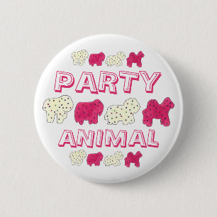 PARTY ANIMAL Crackers Cookies Circus Zoo Geburtsta Button