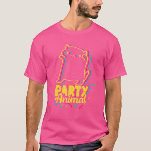 Party Animal Disco Tanz Cat Meme T-Shirt