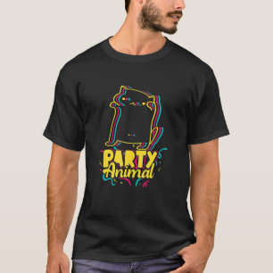 Party Animal Disco Tanz Cat Meme T-Shirt